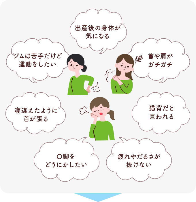 こんなお悩みありませんか？その痛みや不調、当院がしっかりとお応えします！