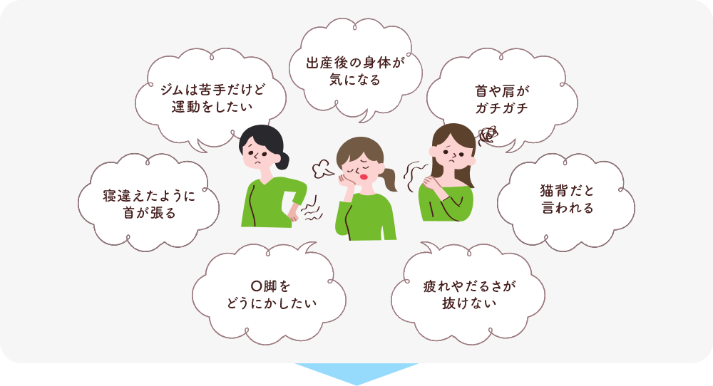 こんなお悩みありませんか？その痛みや不調、当院がしっかりとお応えします！